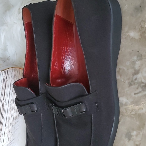 Salvatore ferragamo sport  black canvas slipon loafers size 11B - Picture 14 of 17